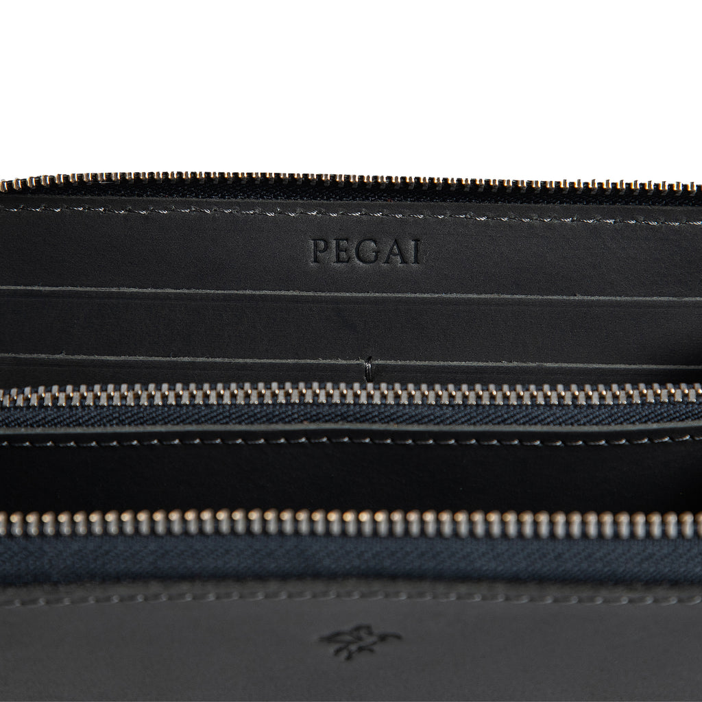 Leather Large Wallet | Smoke Grey | Karla