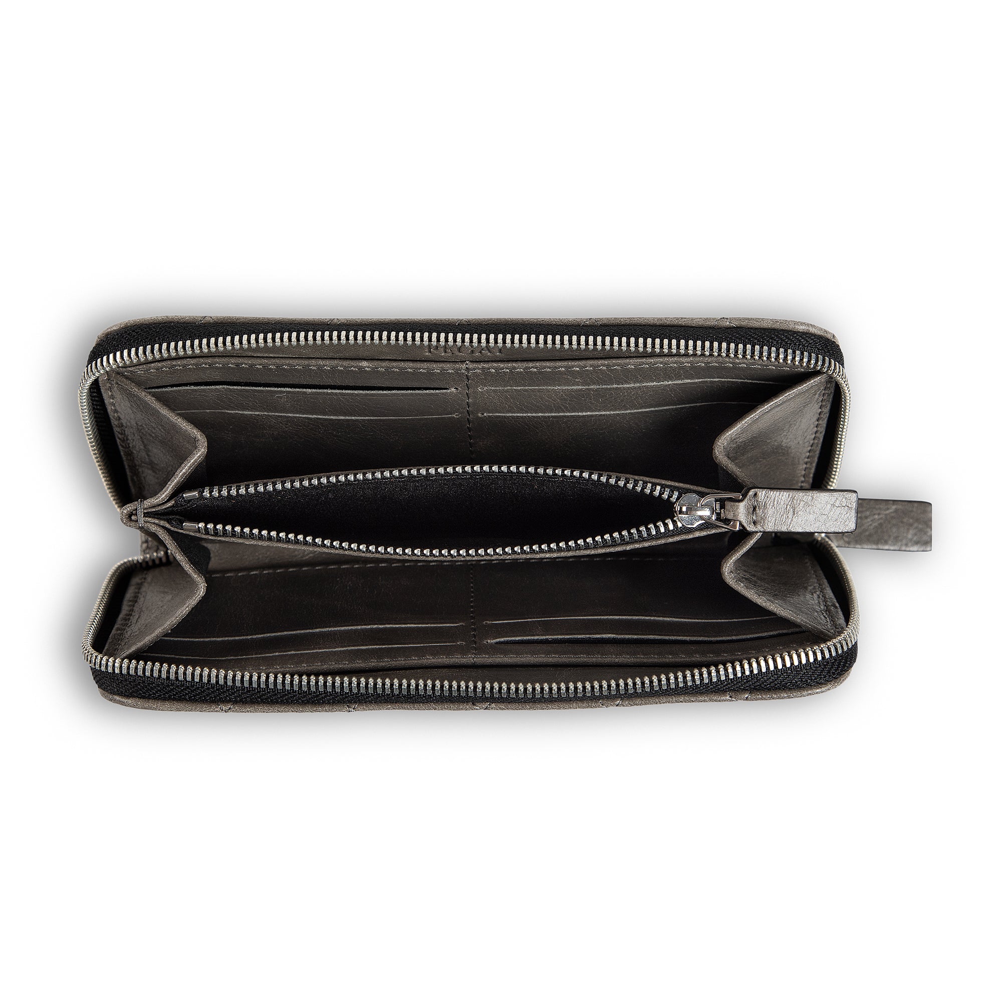 Leather Quilted Women's Wallet | Stone Grey | Sherry