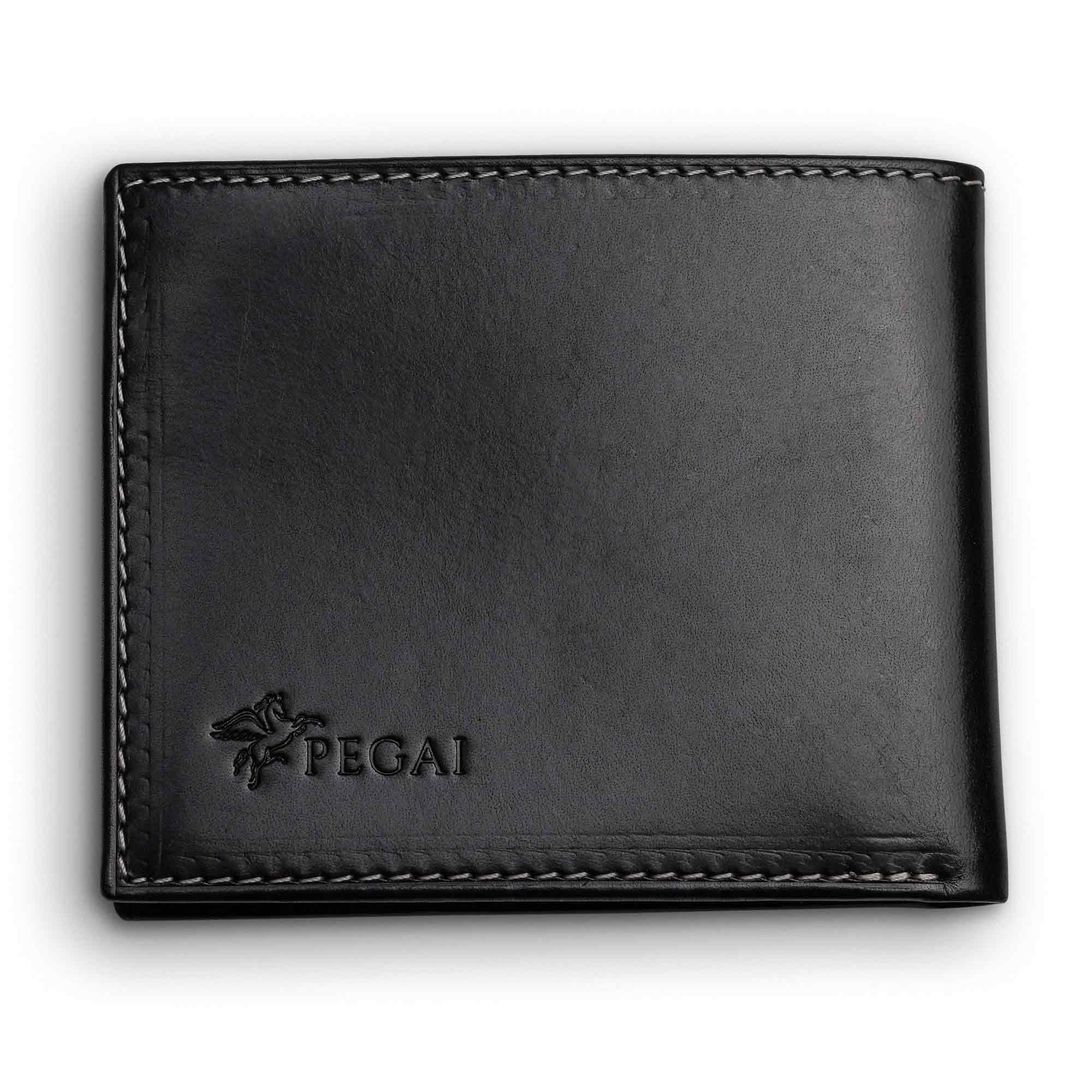 Edward | Italian Leather Wallet | Black & Green