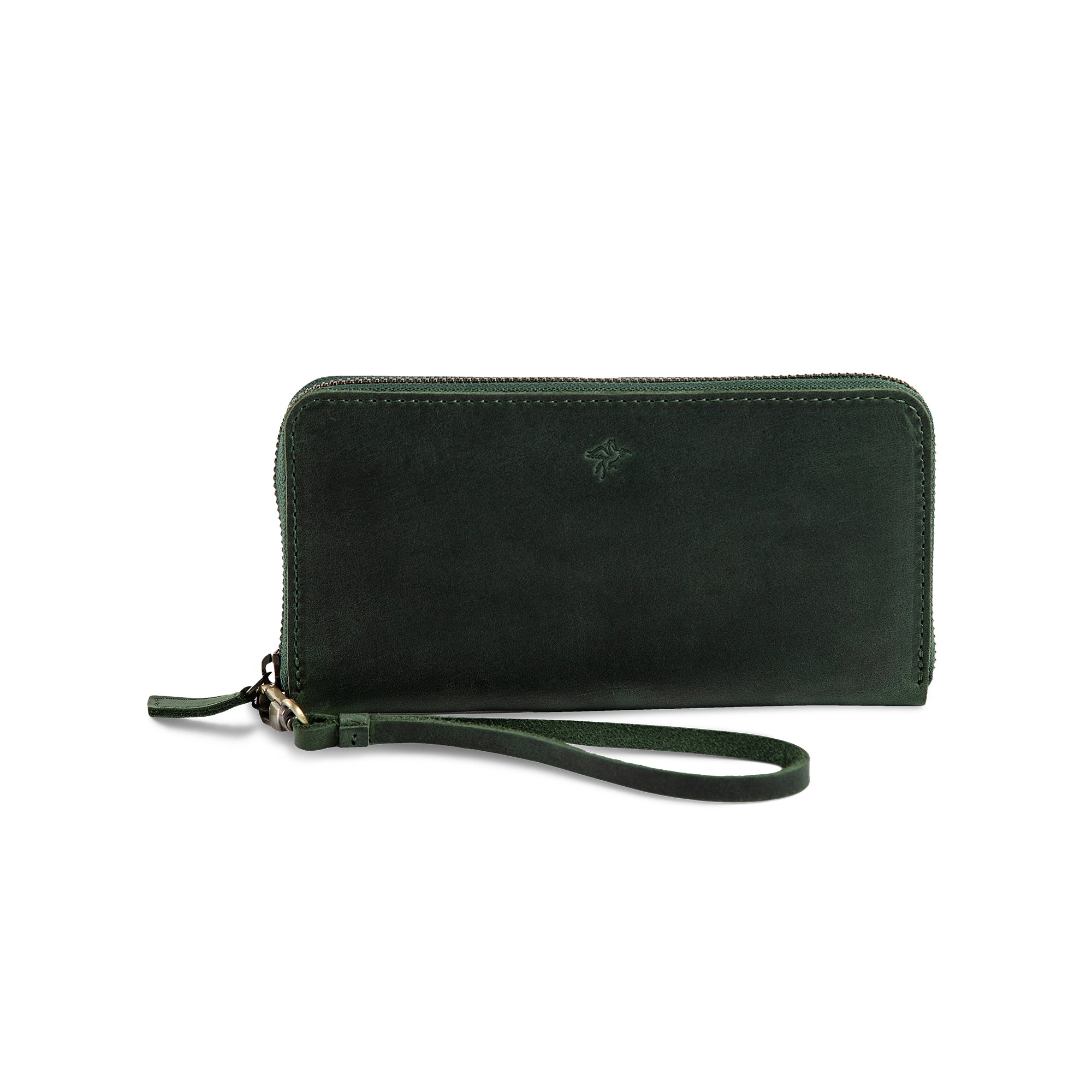 Leather Large Wallet | Green | Karla