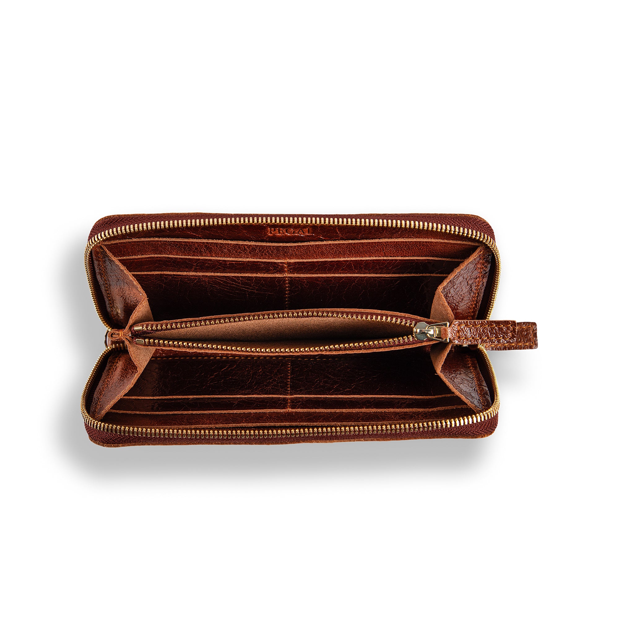 Leather Large Wallet | Cognac Brown | Karla