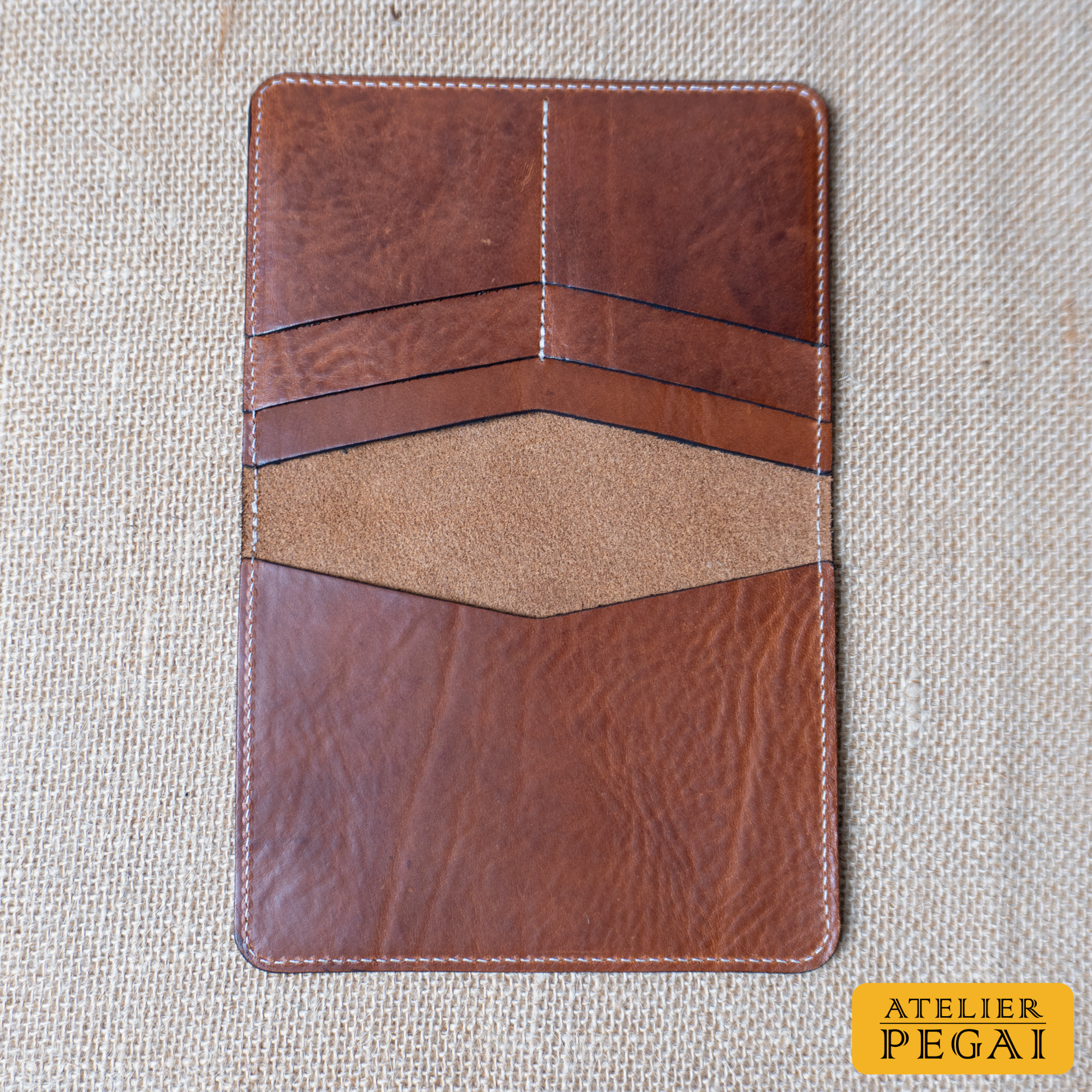 Pike Leather Passport Wallet | Vegtan Missouri Brown