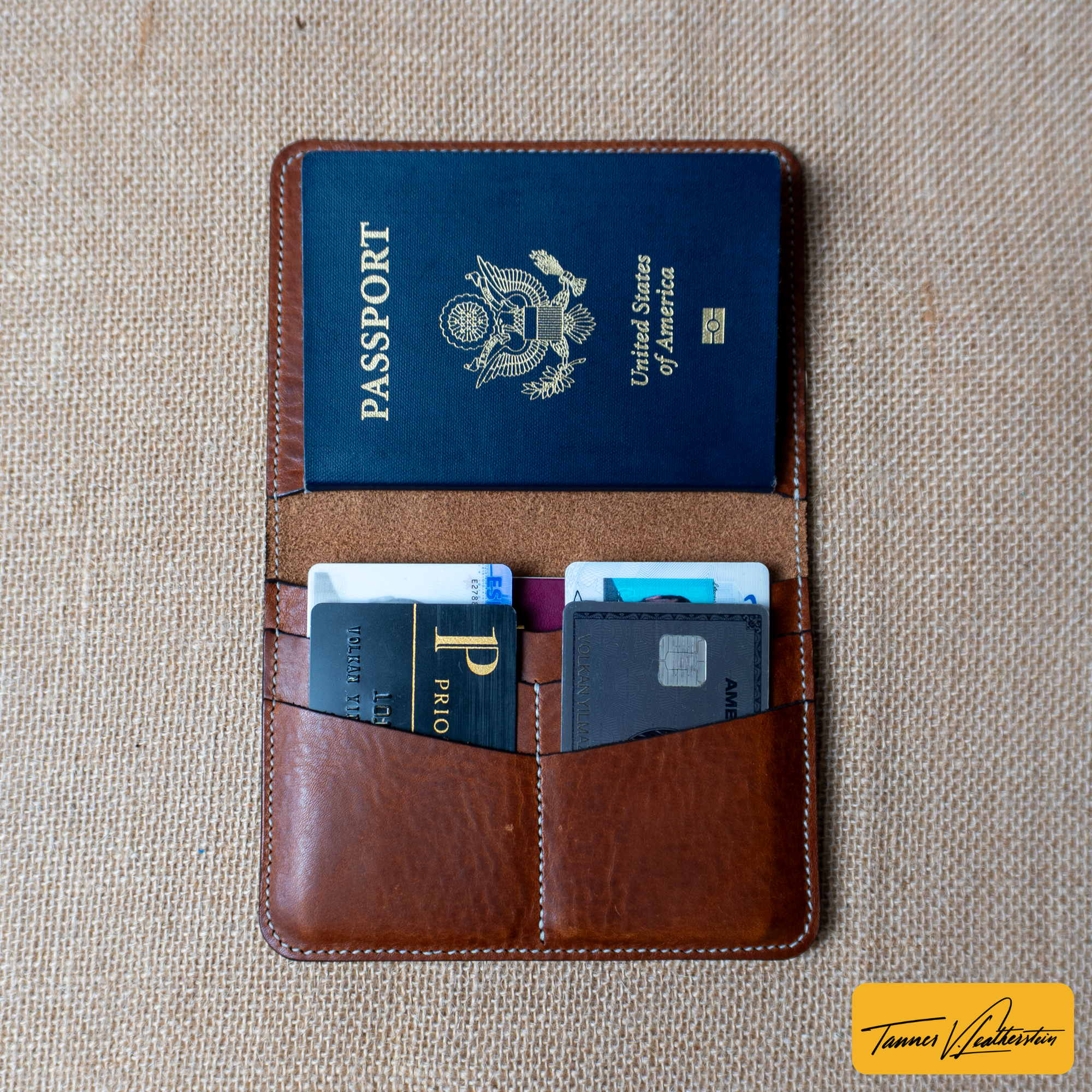 Pike Leather Passport Wallet | Vegtan Missouri Brown