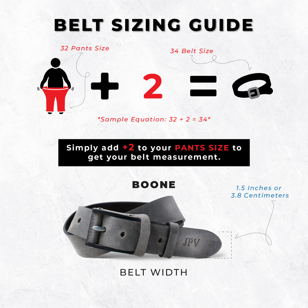 Boone | Distressed Leather Belt | Charcoal