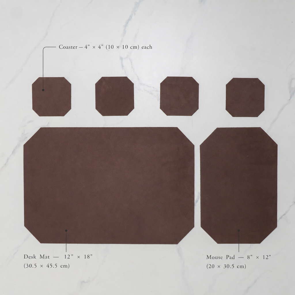 Leather Desk Set | Dark Brown