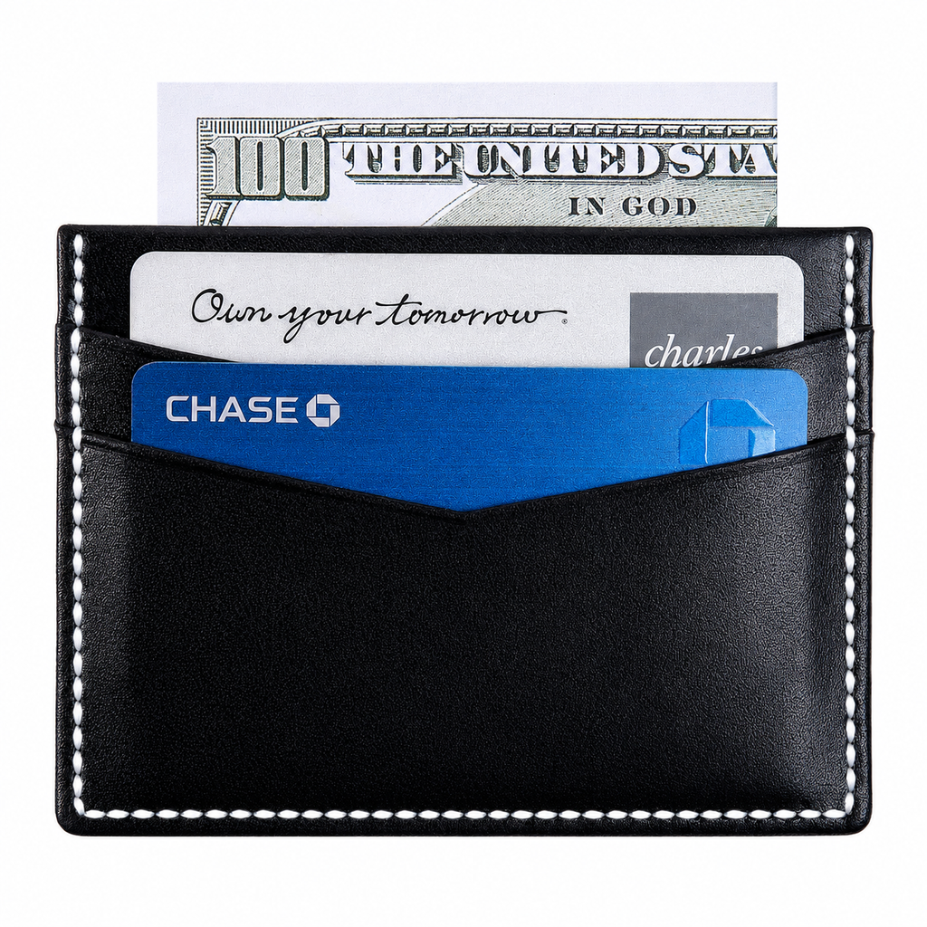 Ricky | Italian Leather Card Holder | Black