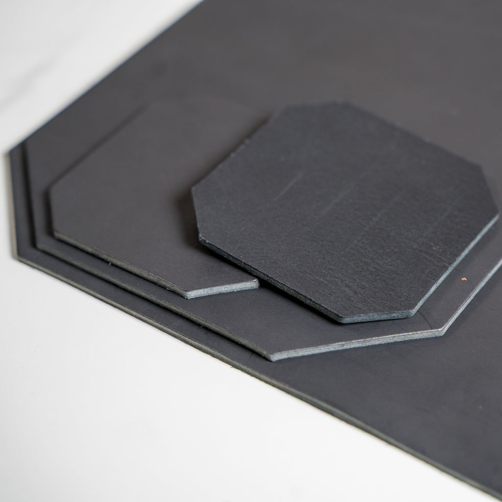 Leather Desk Set | Charcoal Black
