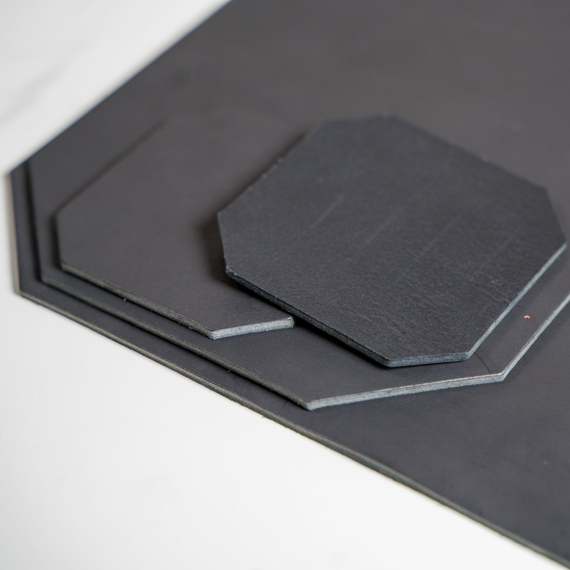 Leather Desk Set | Charcoal Black