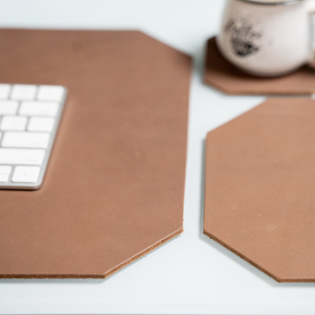 Leather Desk Set | Sand Brown