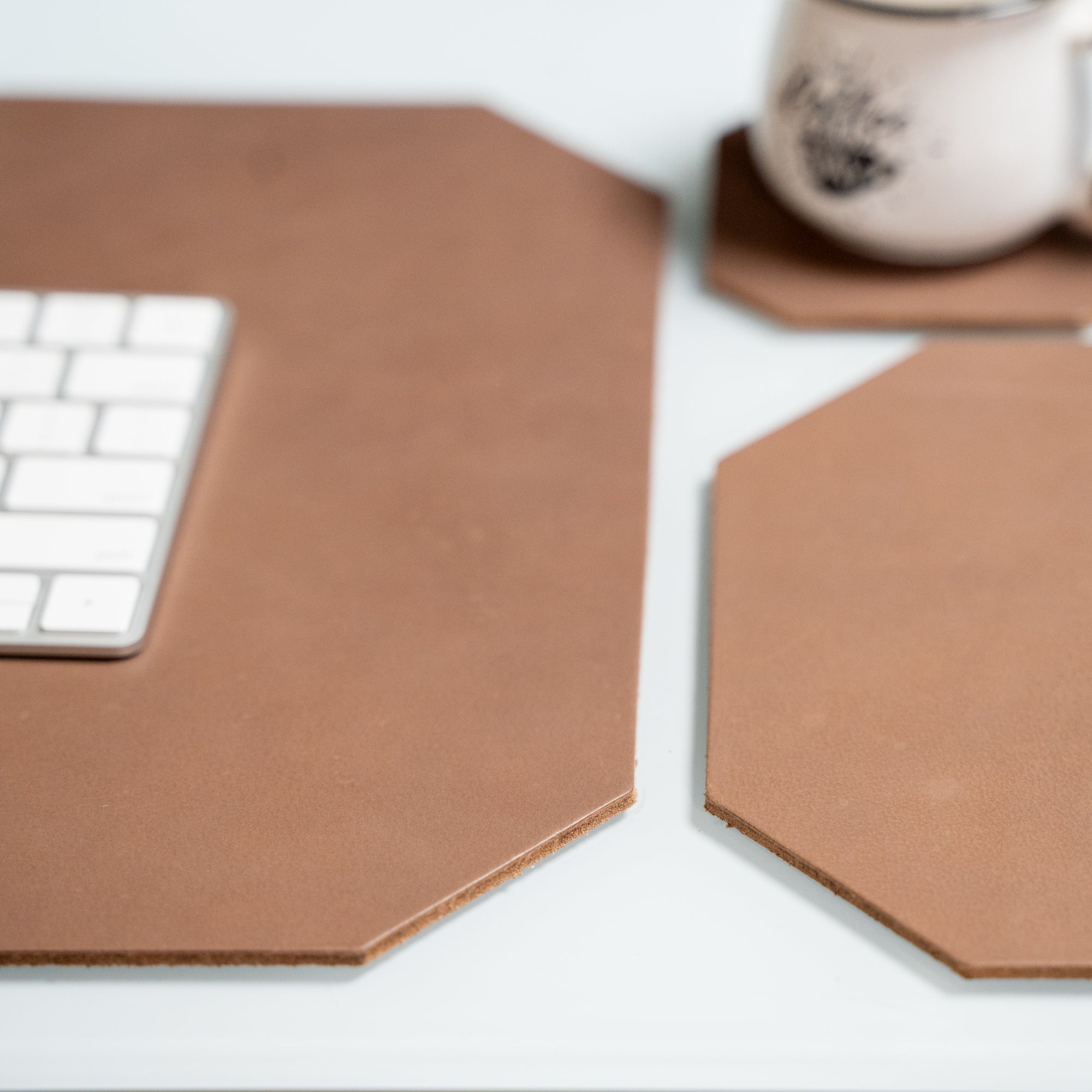 Leather Desk Set | Sand Brown