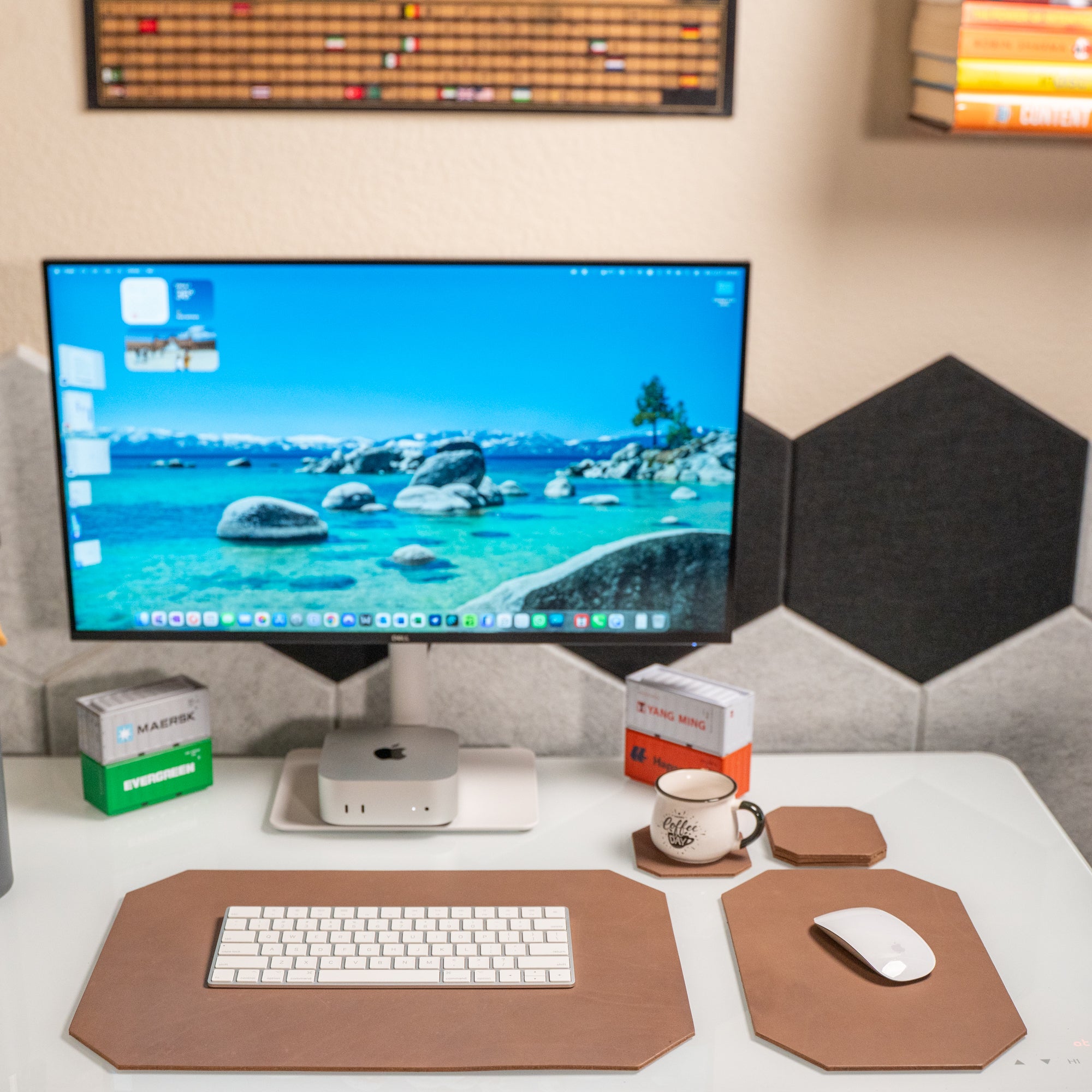 Leather Desk Set | Sand Brown