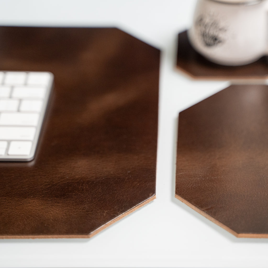 Leather Desk Set | Chestnut Brown