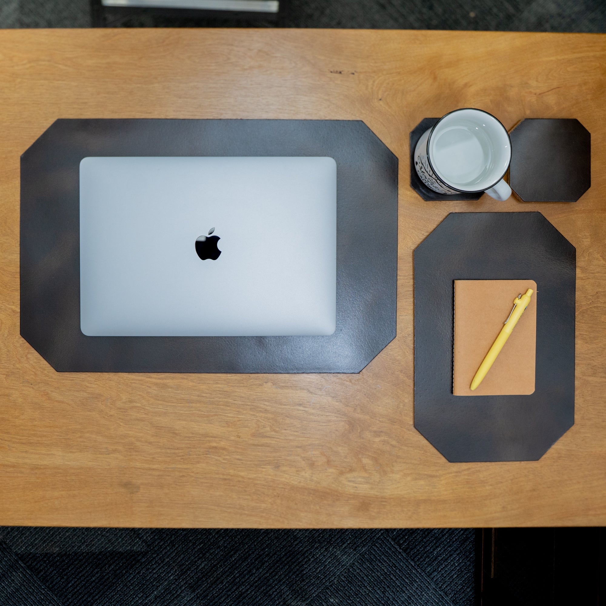 Leather Desk Set | Chestnut Brown
