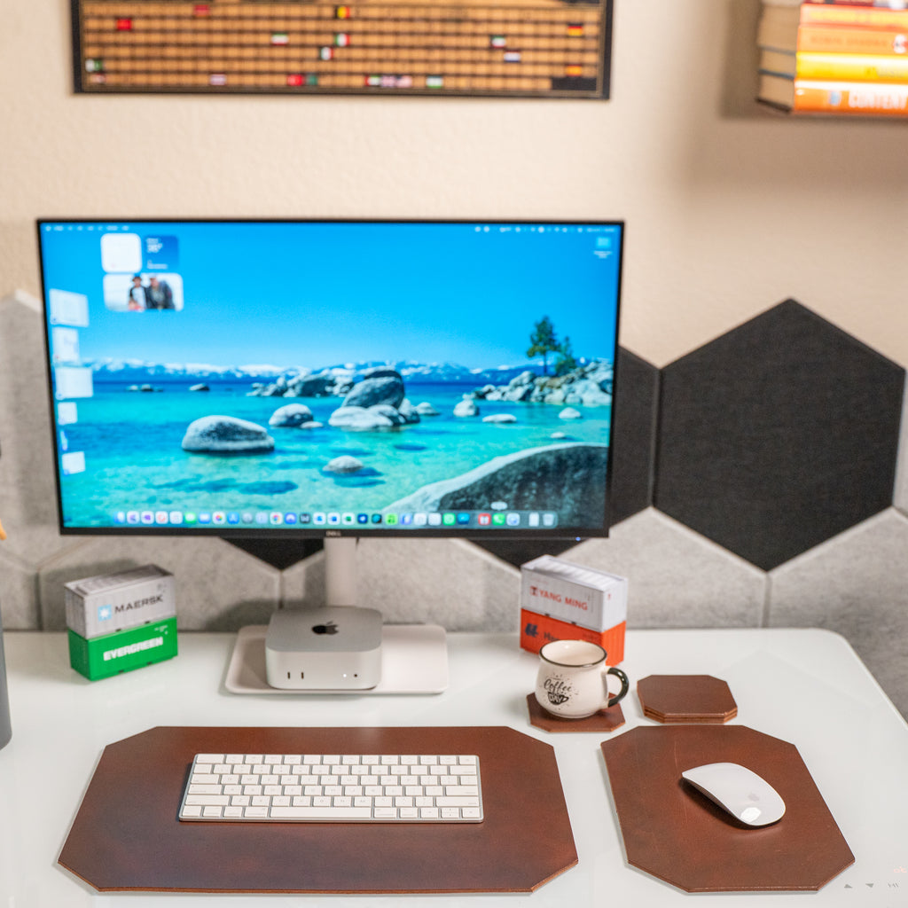 Leather Desk Set | Mahogany Brown