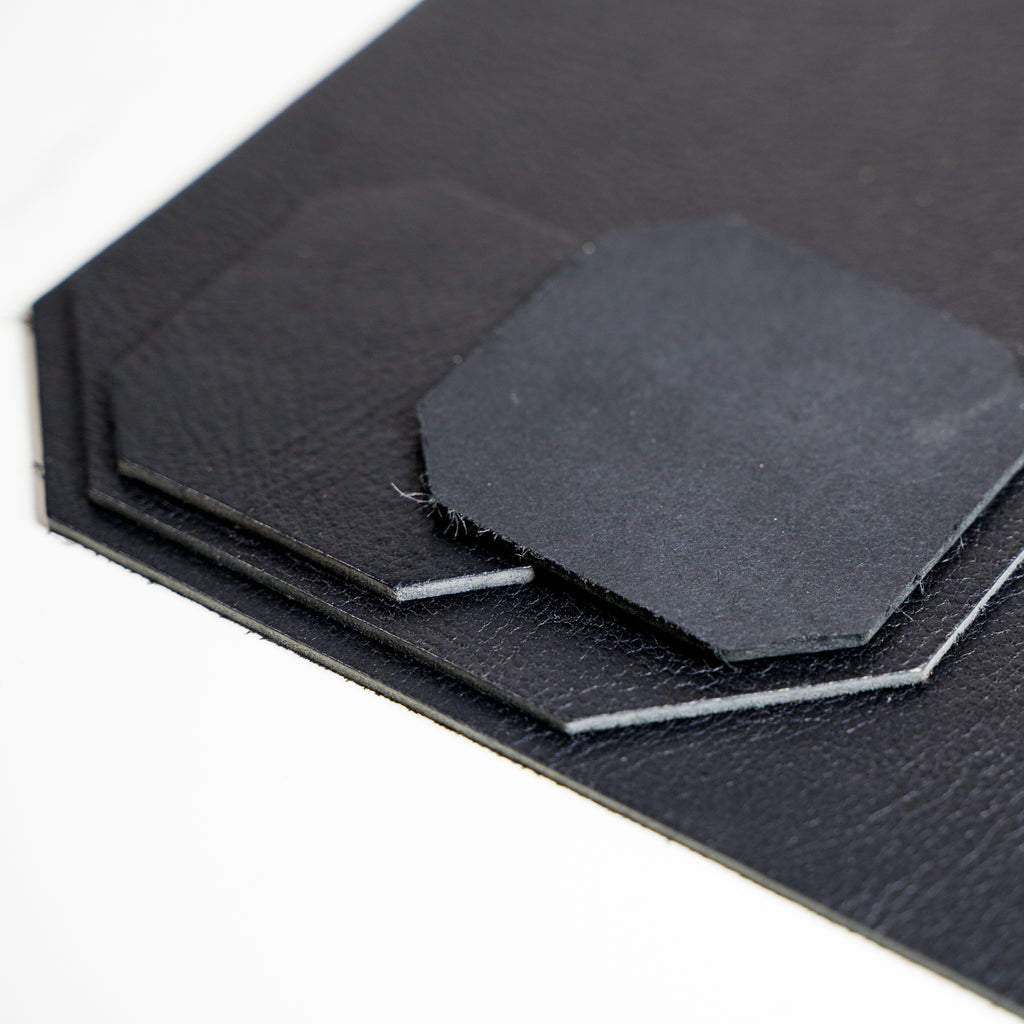 Leather Desk Set | Milled Black