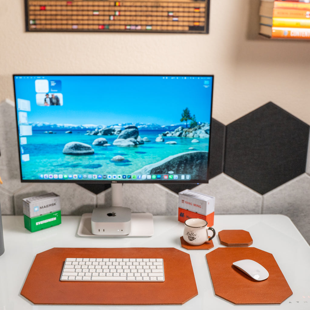 Leather Desk Set | Taba Brown