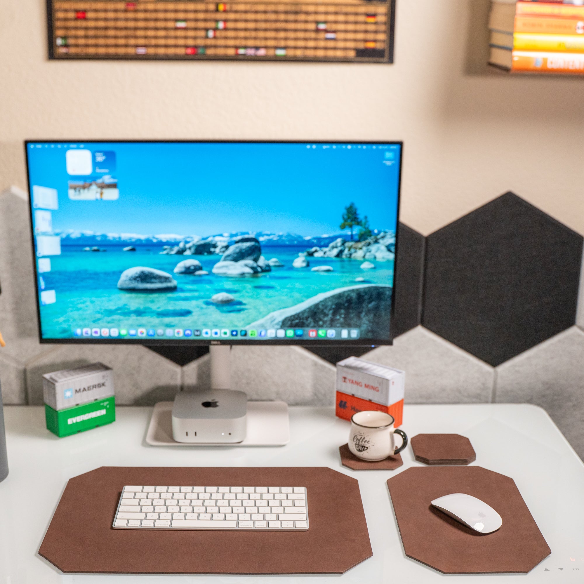 Leather Desk Set | Dark Brown