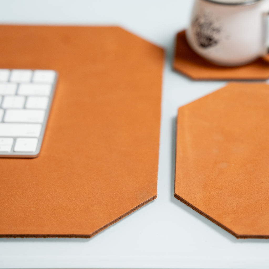Leather Desk Set | Light Brown