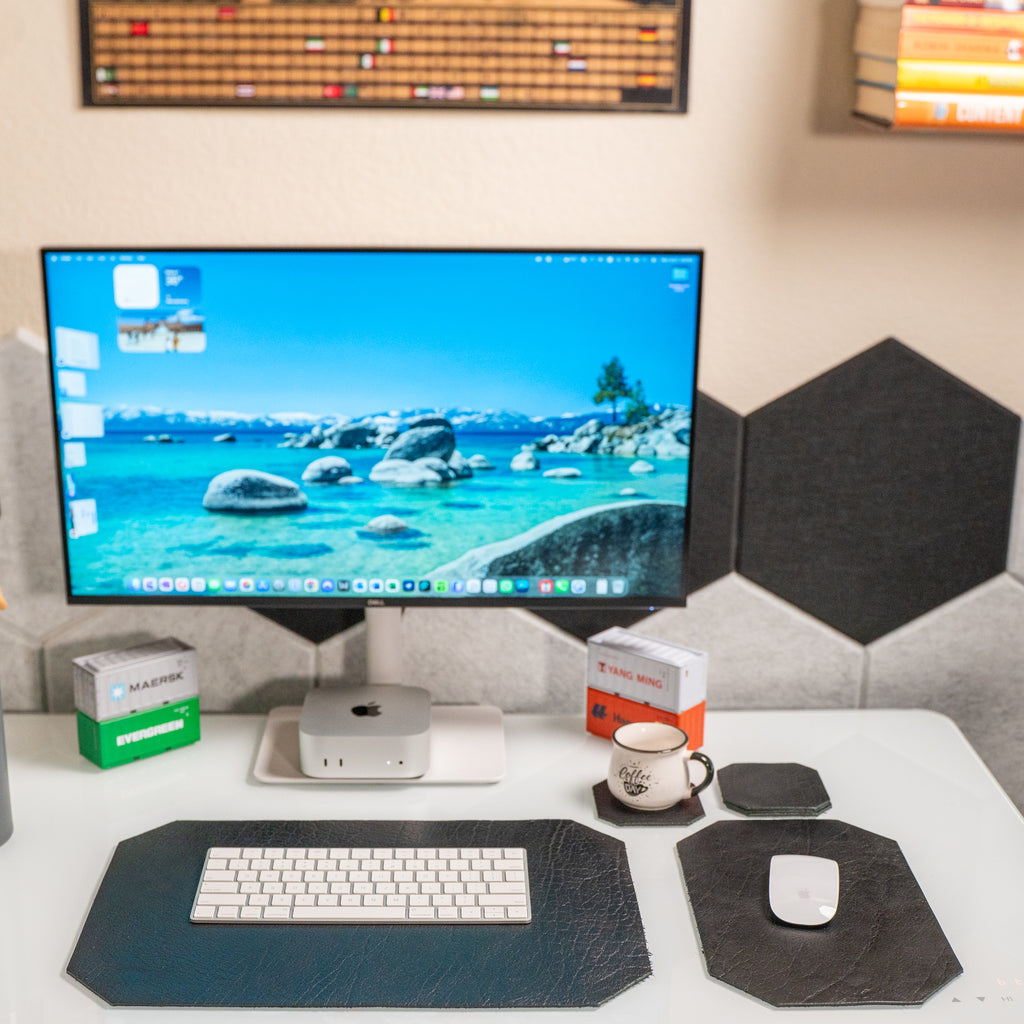 Leather Desk Set | Shrunken Black
