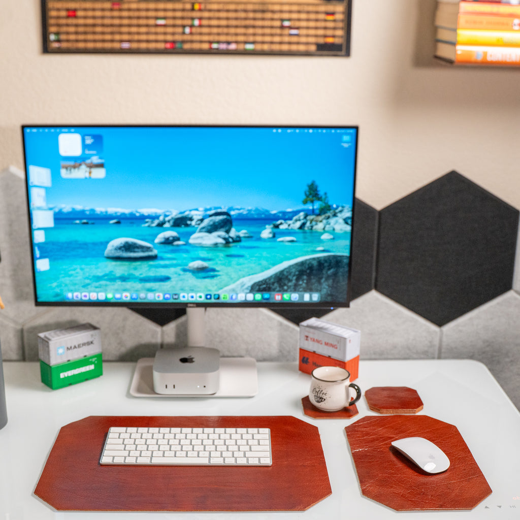 Leather Desk Set | Cognac Brown