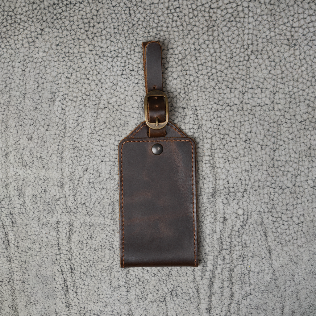 Bond Leather Luggage Tag | Dual Tone Coffee