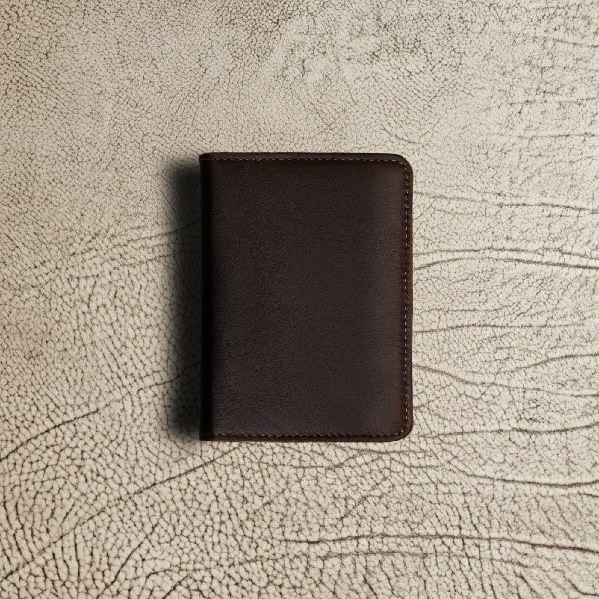 Pike Leather Passport Wallet | Dymnos Brown