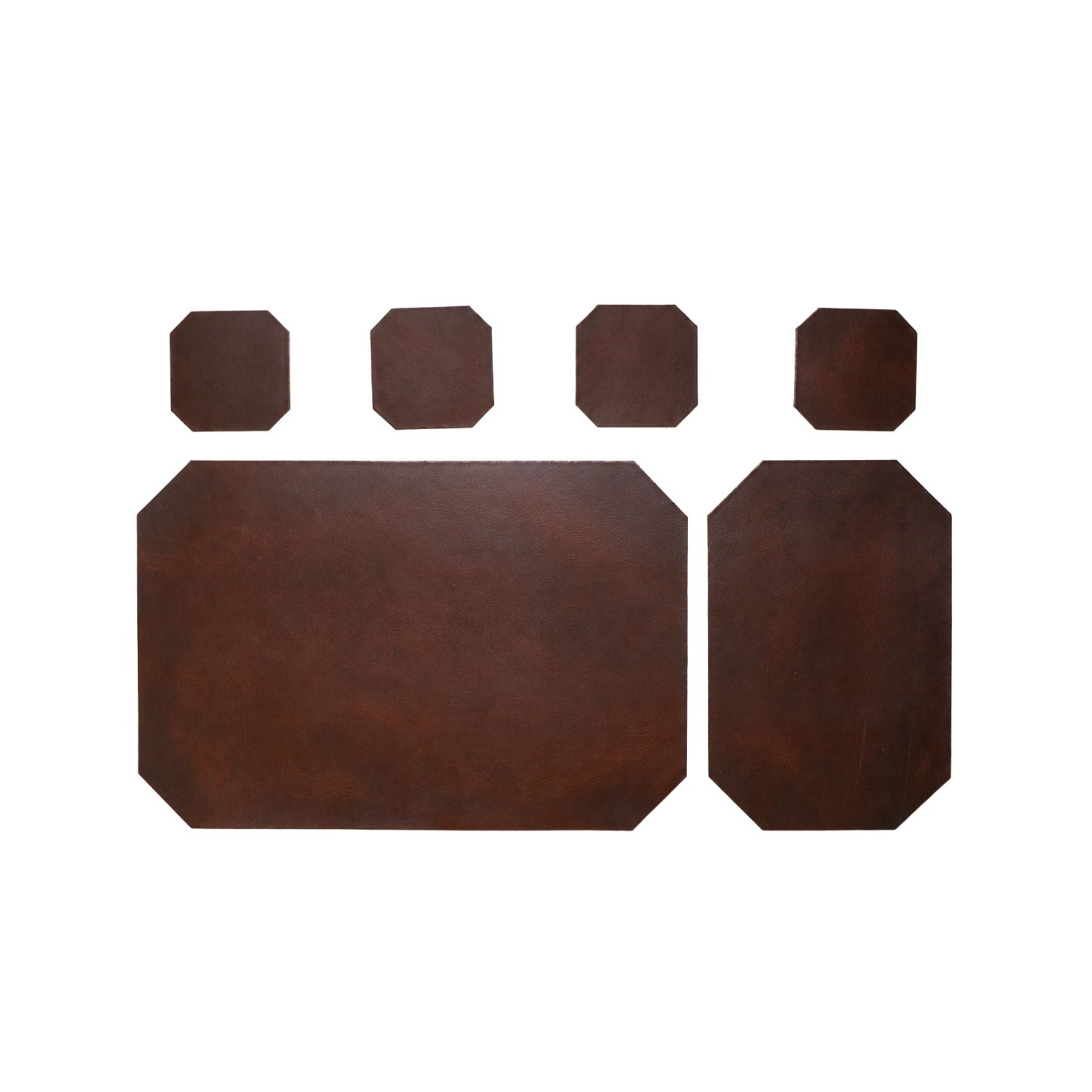 Leather Desk Set | Mahogany Brown