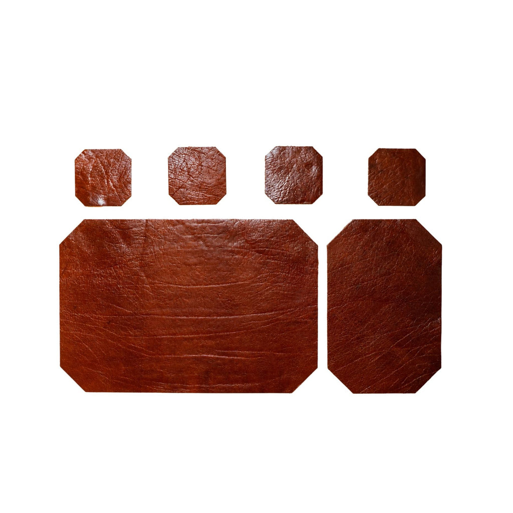 Leather Desk Set | Cognac Brown
