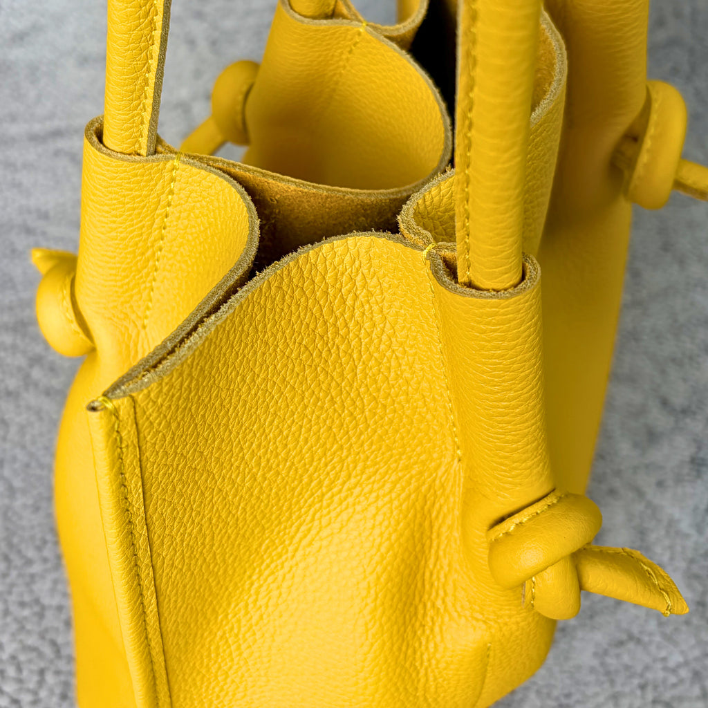 Flora Everyday Leather Tote | Togo Calf Yellow