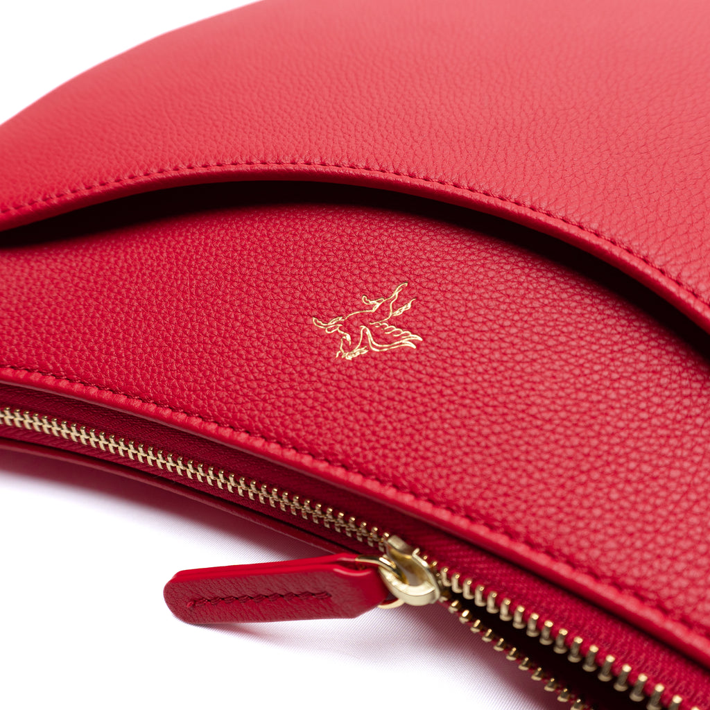 Luna | Pebbled Calf | Red