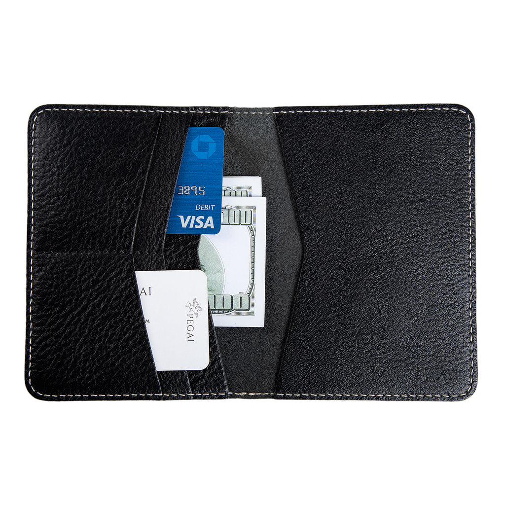 Pike Leather Passport Wallet | Phokion Black