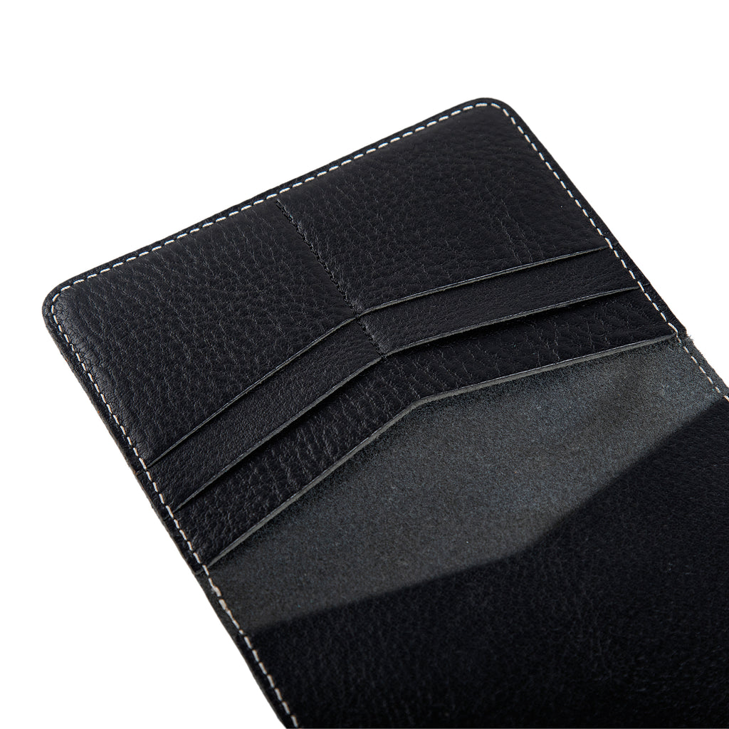 Pike Leather Passport Wallet | Phokion Black