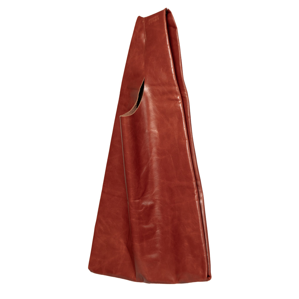 Poşet Leather Grocery Bag | Tobacco