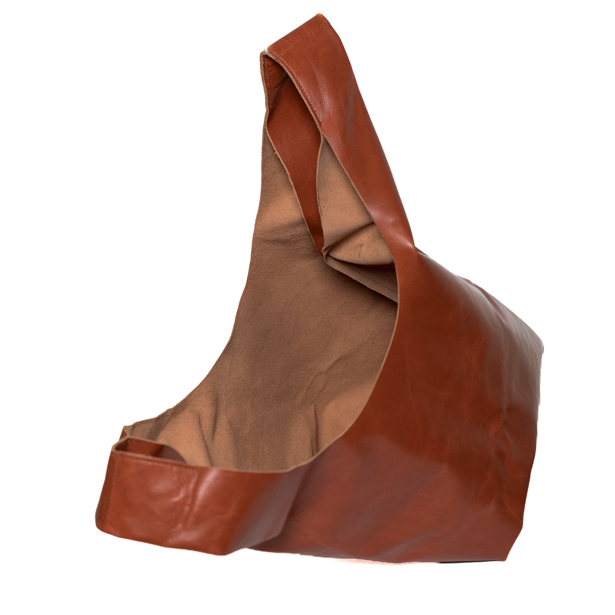Poşet Leather Grocery Bag | Tobacco