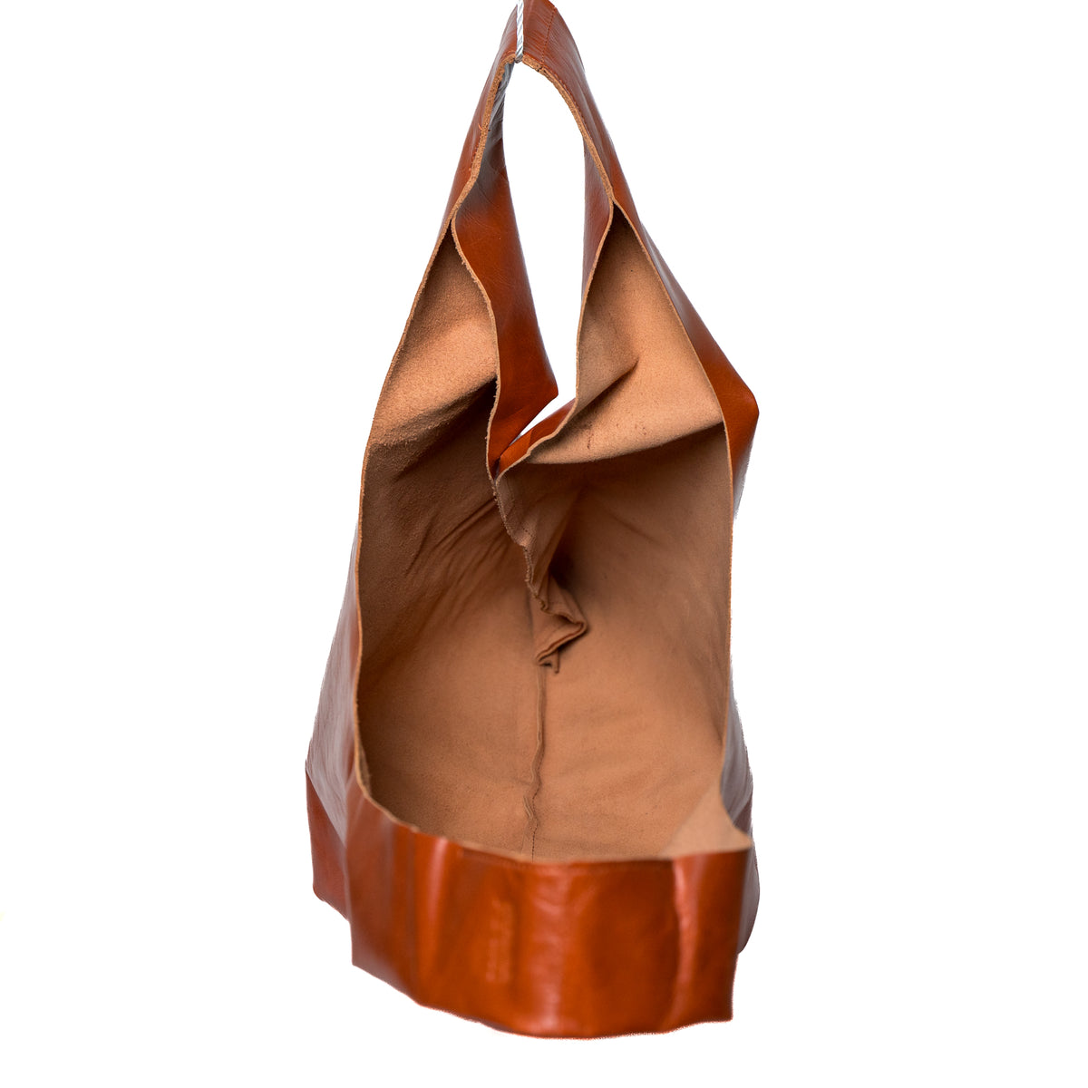 Poşet Leather Grocery Bag | Tobacco