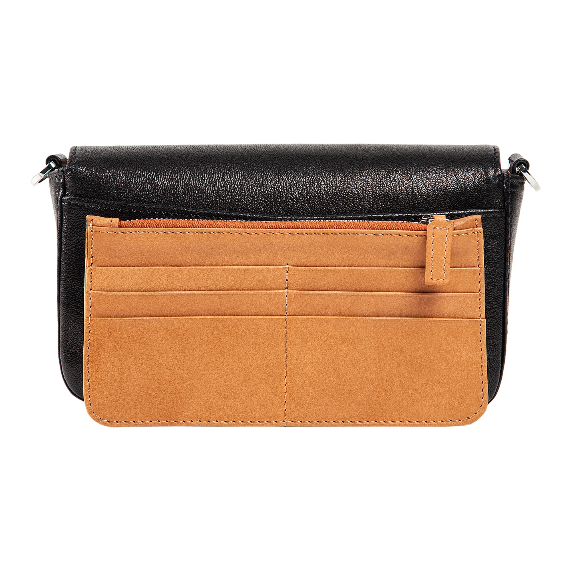 Viola | Clutch Crossbody Bag w/ Slim Wallet | Tatrus Black