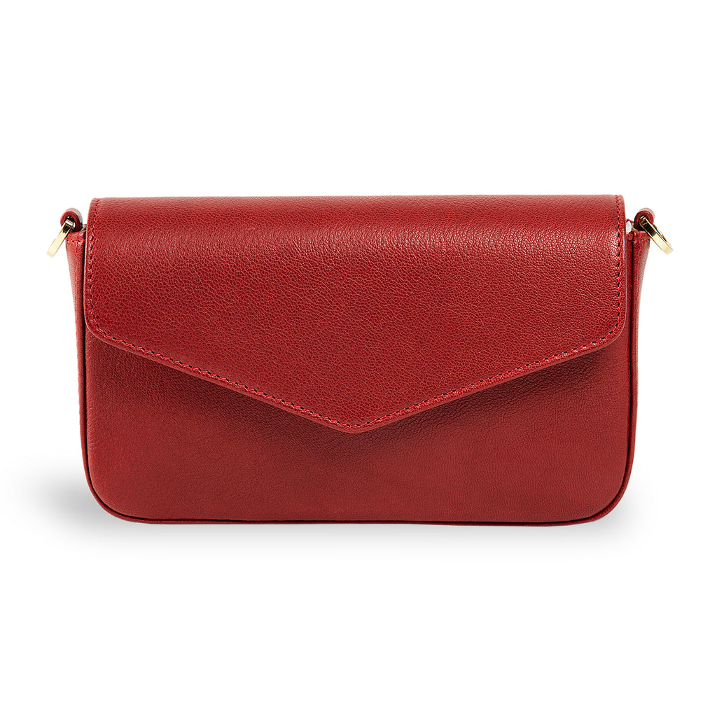 Viola | Clutch Crossbody Bag w/ Slim Wallet | Red