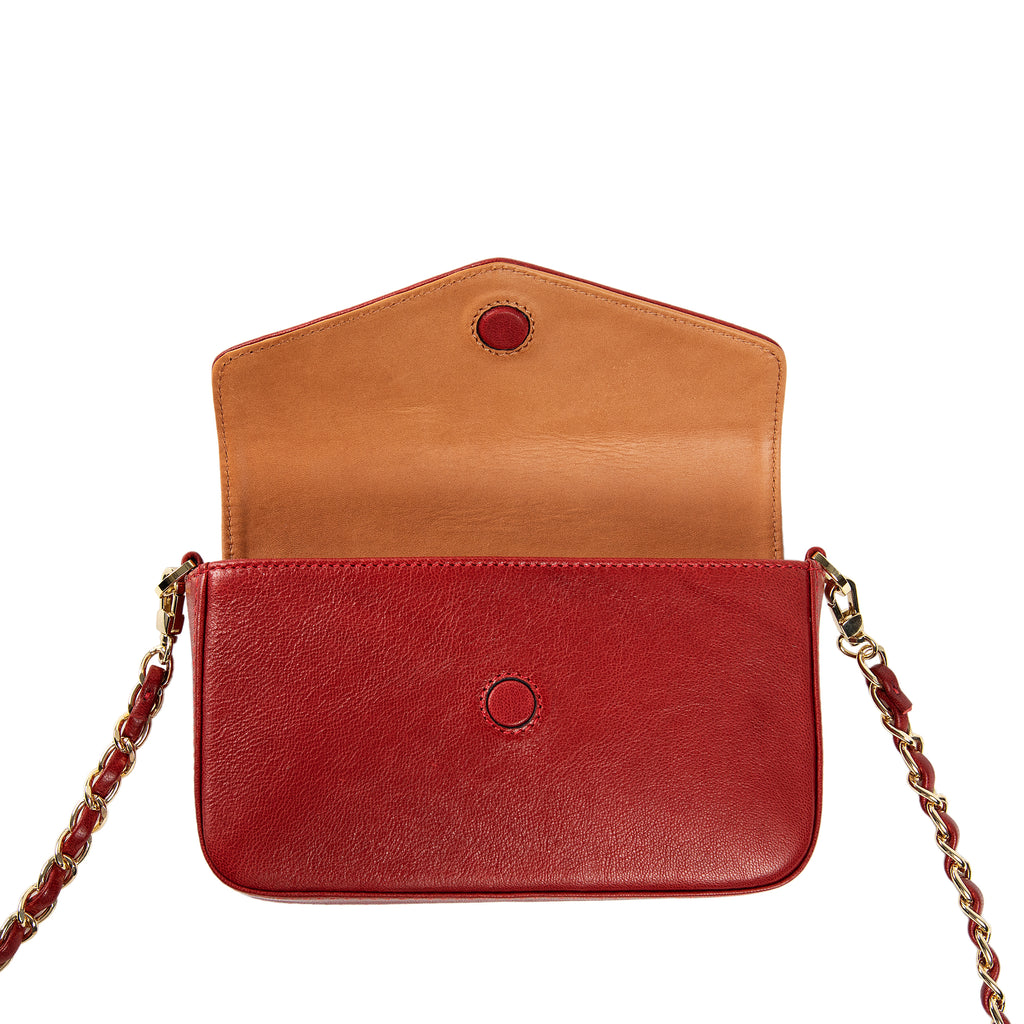 Viola | Clutch Crossbody Bag w/ Slim Wallet | Red
