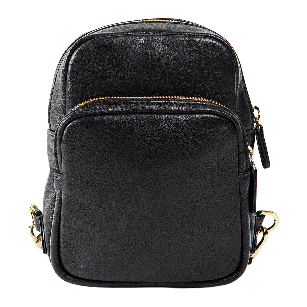 convertible backpack purse black cross body leather Kiara | Convertible Strap Mini Backpack & Crossbody Bag