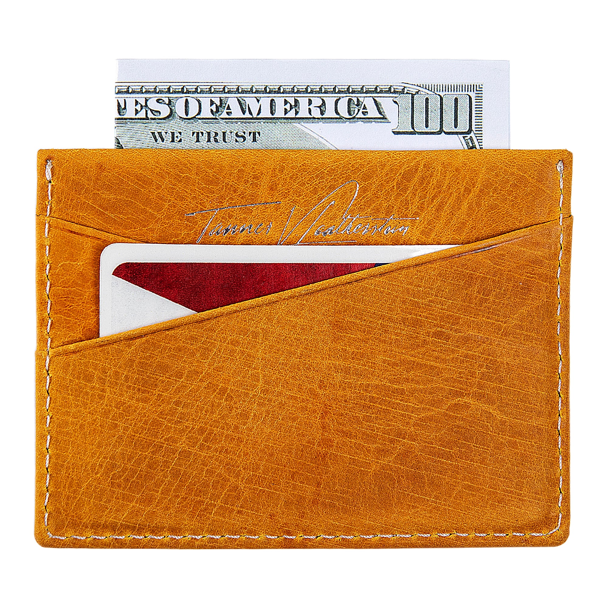 Ricky | Italian Leather Card Holder | Yellow