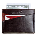 Ricky | Italian Leather Card Holder | Dark Brown & Rum