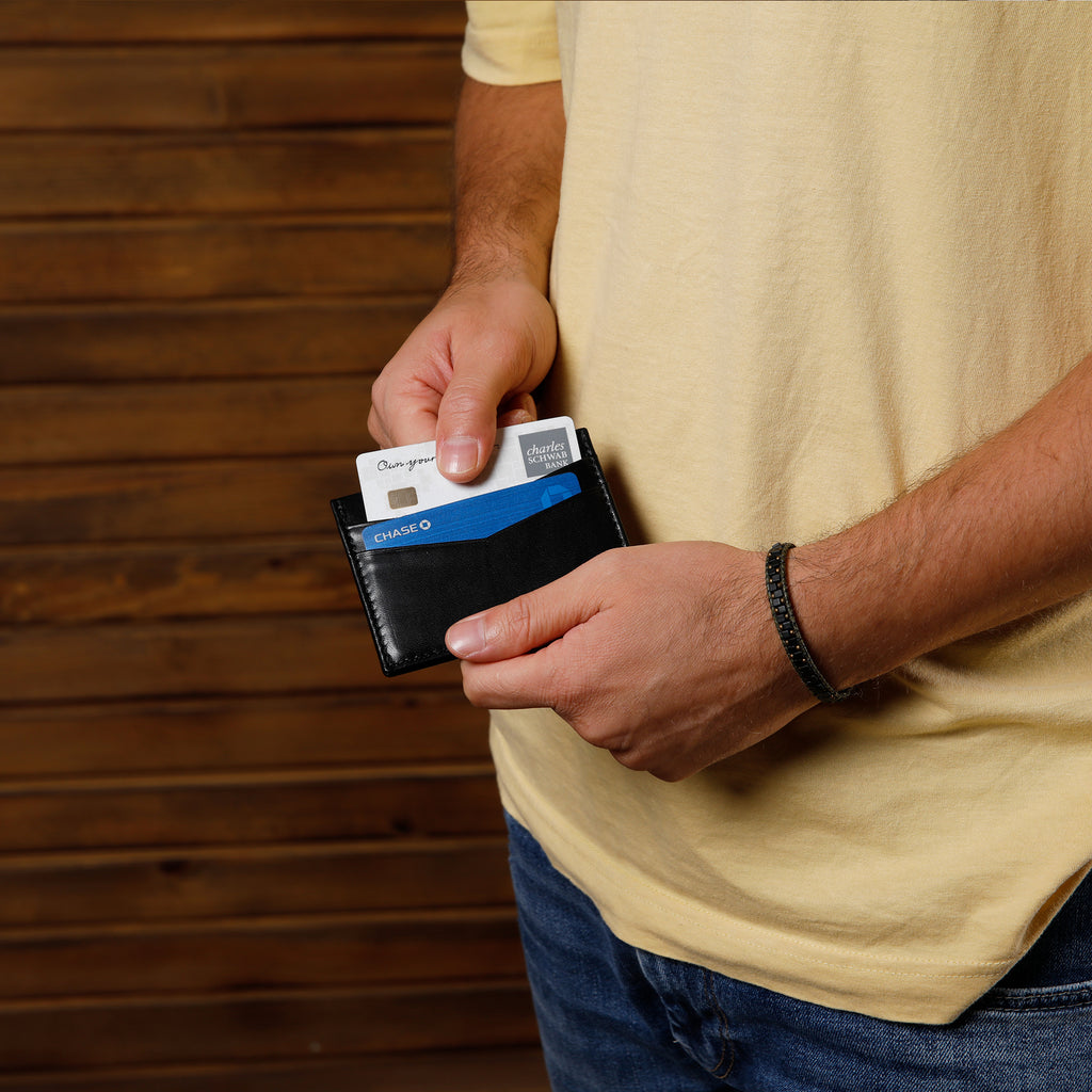 Ricky | Italian Leather Card Holder | Black