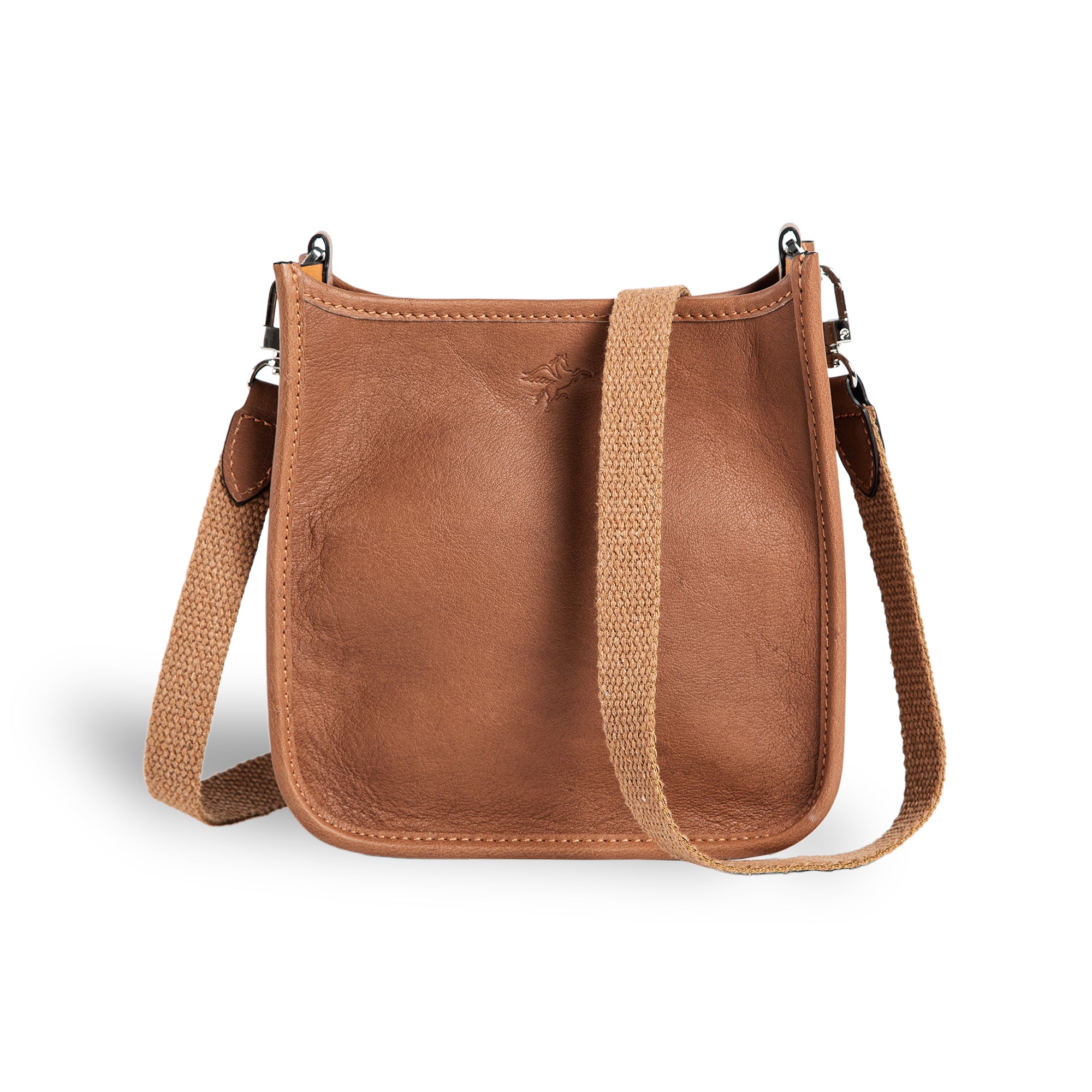 Spring | Hobo Crossbody Bag | Brown w/ Nickel Hardware