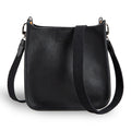 Spring | Hobo Crossbody Bag | Black w/ Silver Hardware