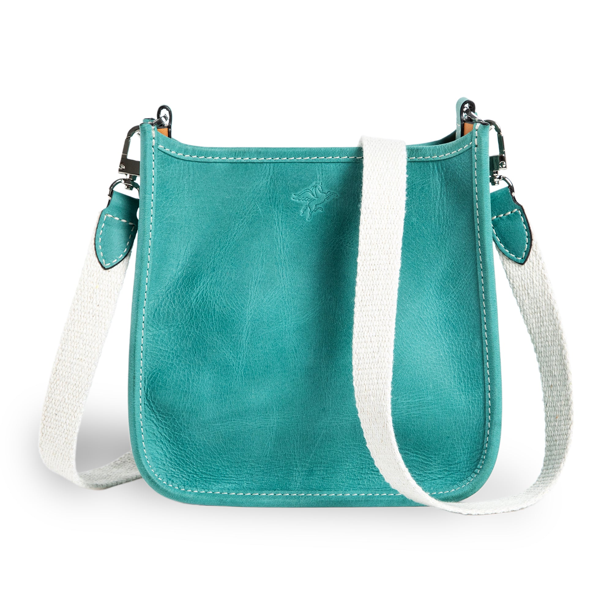 Spring | Hobo Crossbody Bag | Turquoise w/ Nickel Hardware – PEGAI