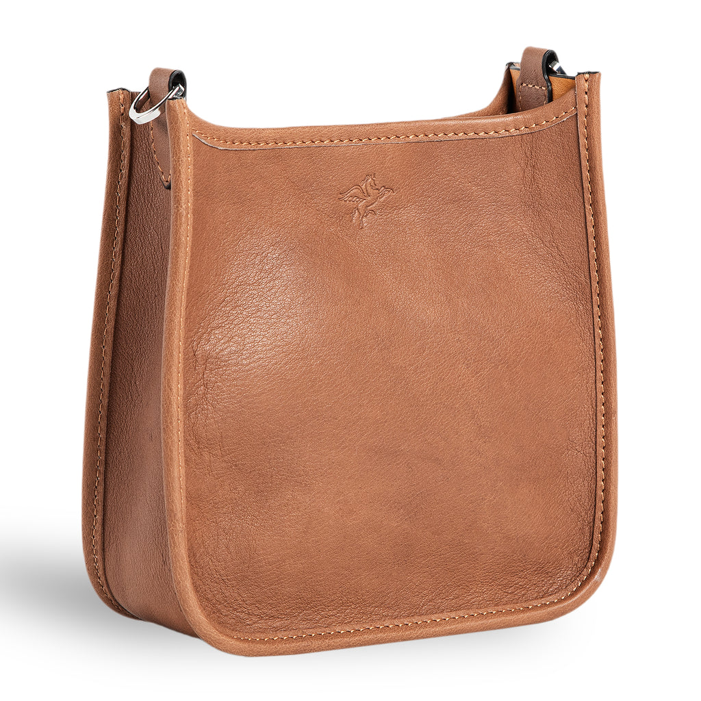 Spring | Hobo Crossbody Bag | Brown w/ Nickel Hardware