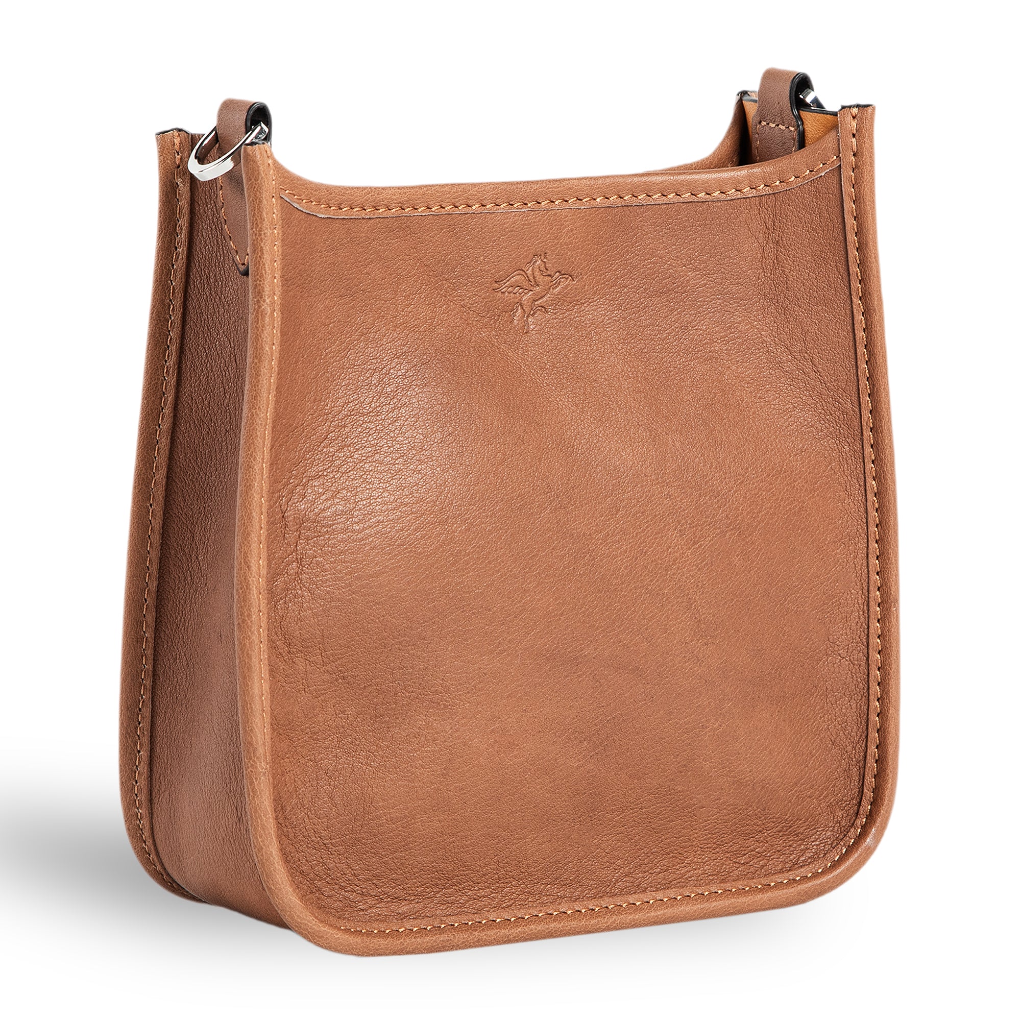Spring | Hobo Crossbody Bag | Brown w/ Nickel Hardware