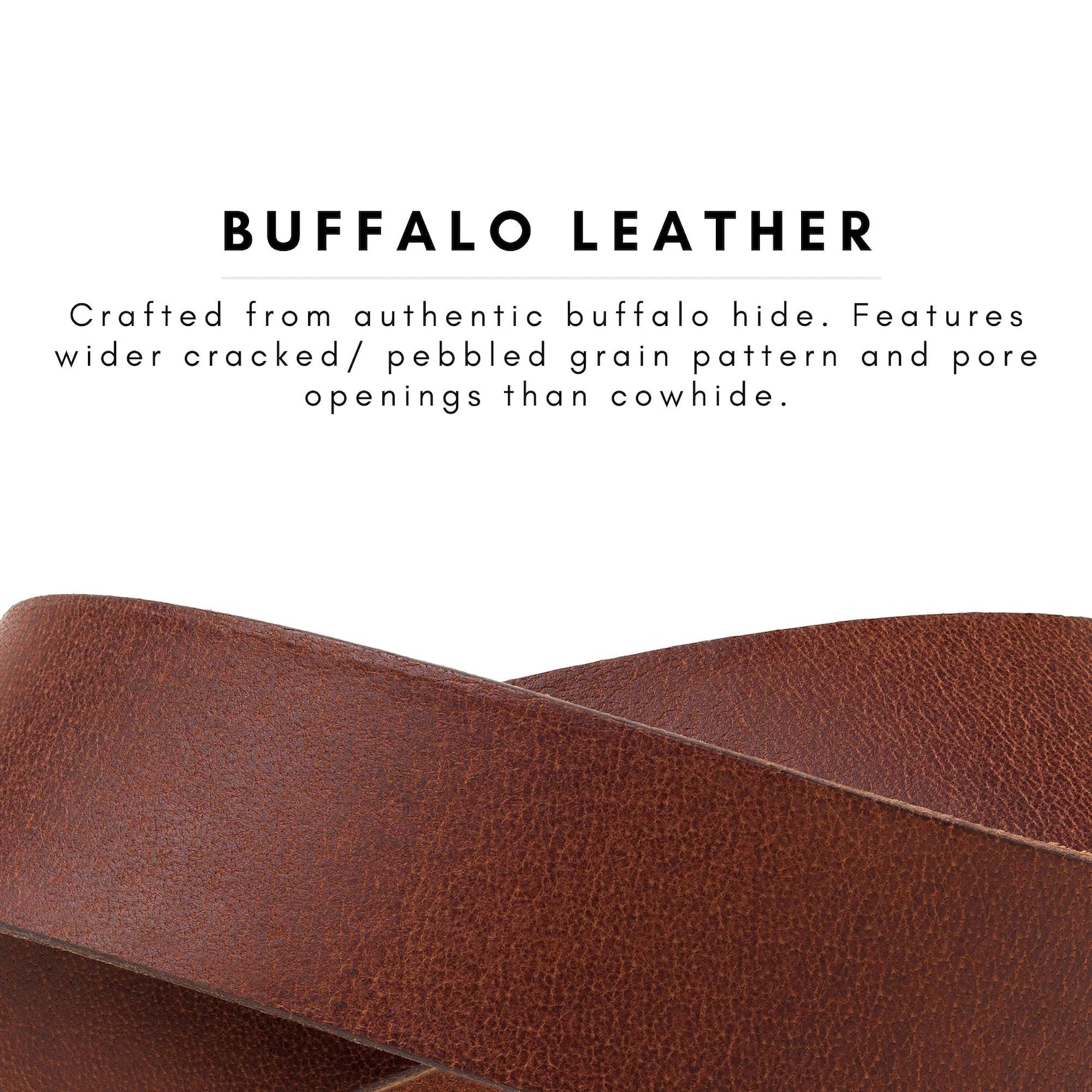 Buffalo Men's Leather Belt | Rustic Brown
