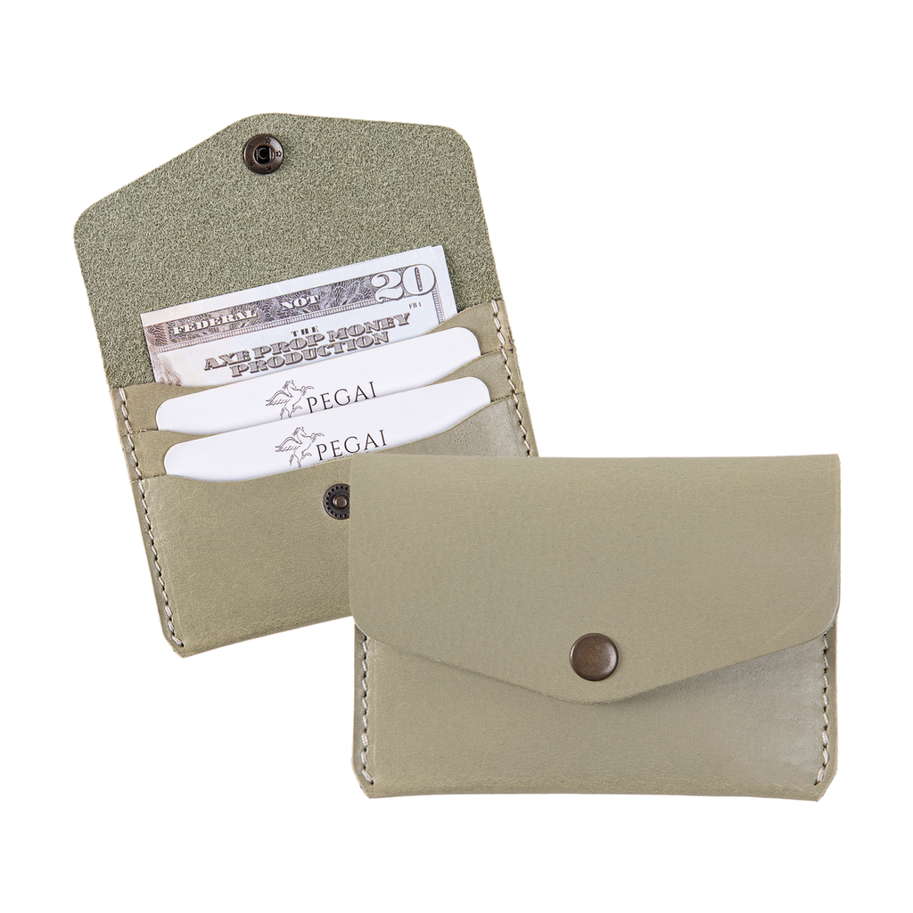 Leather Card Holder | Aqua | Seline