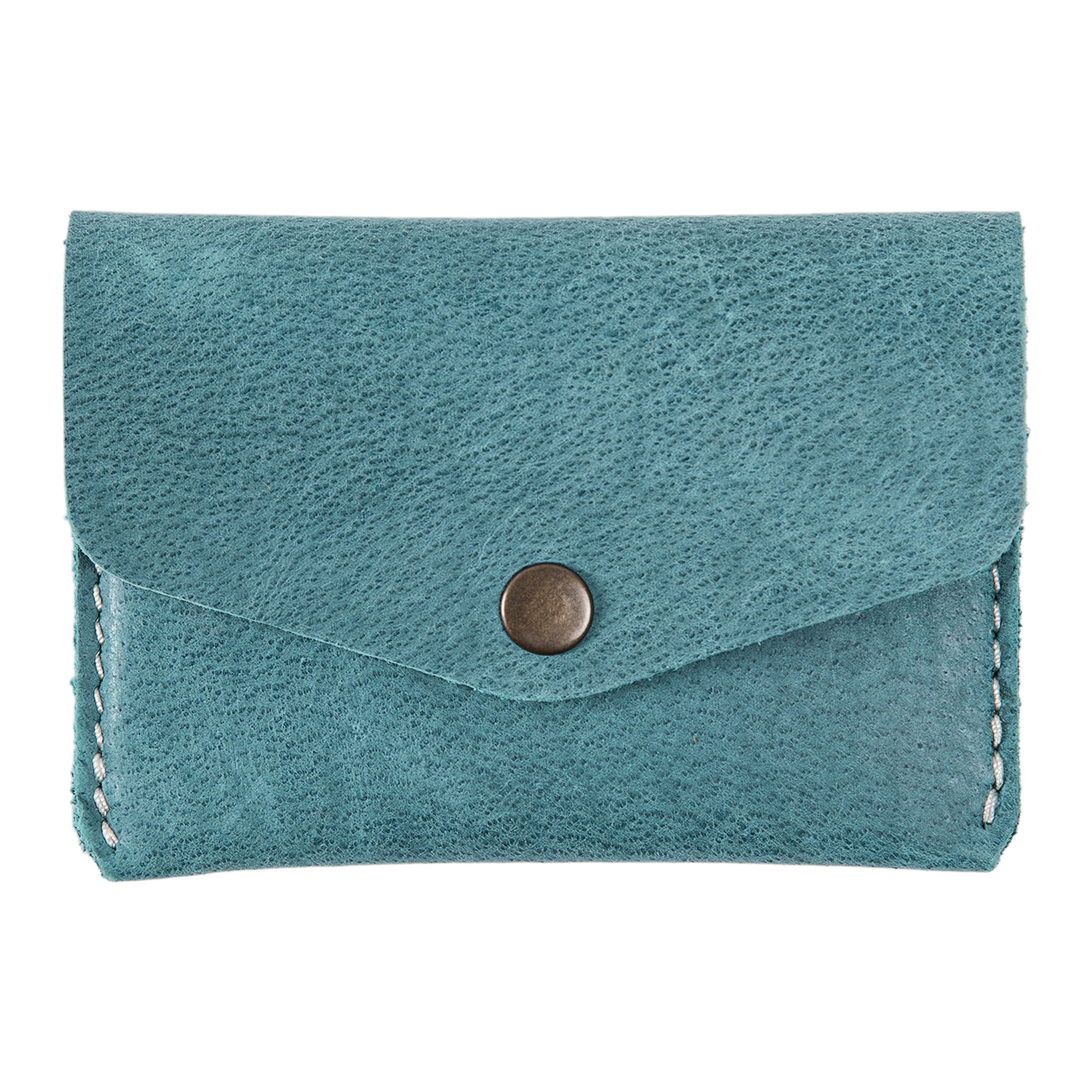 Leather Card Holder | Turquoise | Seline
